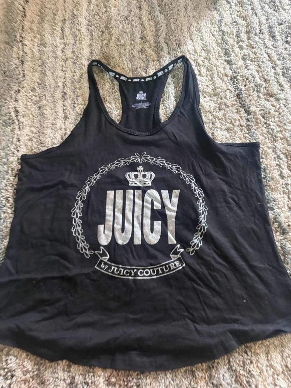 Juicy Couture Black Graphic Logo Tank Top